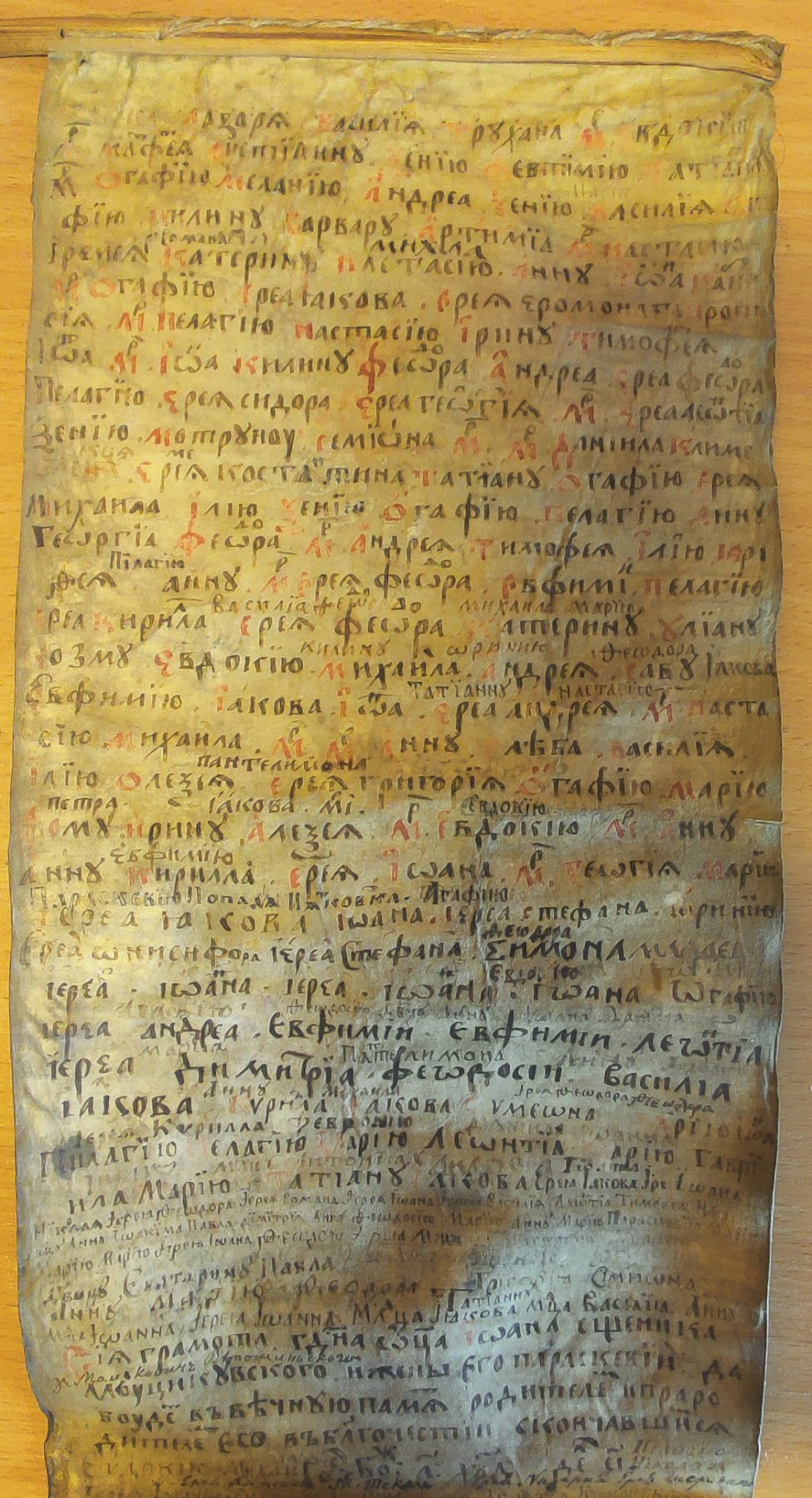 Witoszyński ancestors memorial manuscript detail